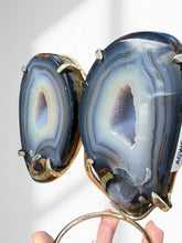 Load image into Gallery viewer, Agate Geode Wings on Stand 03