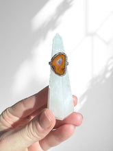 Load image into Gallery viewer, Baby Geode Orange Agate Ring | Sterling Silver
