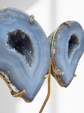 Load image into Gallery viewer, Agate Geode Wings on Stand 07