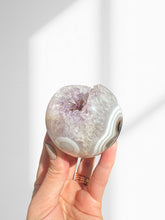 Load image into Gallery viewer, Amethyst + Agate Druzy Sphere 10