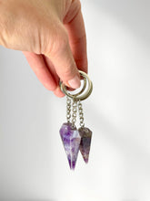 Load image into Gallery viewer, Amethyst Point Keyring