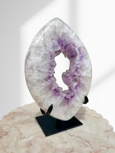 Load image into Gallery viewer, Amethyst Pointed Oval Druzy 23