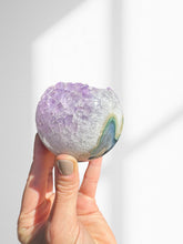Load image into Gallery viewer, Amethyst + Agate Druzy Sphere 09