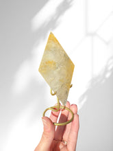 Load image into Gallery viewer, Golden Healer Diamond on stand 04