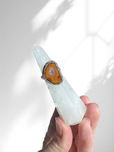 Load image into Gallery viewer, Baby Geode Orange Agate Ring | Sterling Silver