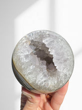 Load image into Gallery viewer, Amethyst + Agate Druzy Sphere 06