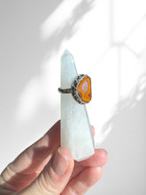Load image into Gallery viewer, Baby Geode Orange Agate Ring | Sterling Silver