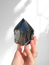 Load image into Gallery viewer, Rough Black Obsidian Polished Point