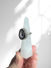Load image into Gallery viewer, Baby Geode Agate + Amethyst Ring | Sterling Silver