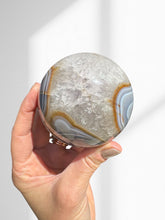 Load image into Gallery viewer, Amethyst + Agate Druzy Sphere 06