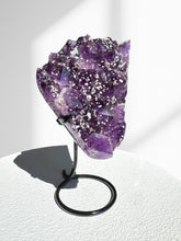 Load image into Gallery viewer, Amethyst Cluster on Brass Stand 02
