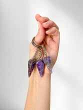Load image into Gallery viewer, Amethyst Point Keyring