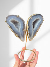 Load image into Gallery viewer, Agate Geode Wings on Stand 02