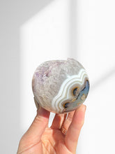 Load image into Gallery viewer, Amethyst + Agate Druzy Sphere 10