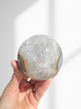 Load image into Gallery viewer, Amethyst + Agate Druzy Sphere 06