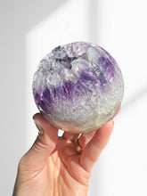 Load image into Gallery viewer, Amethyst + Agate Druzy Sphere 08