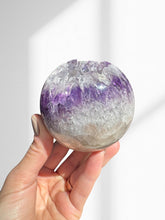Load image into Gallery viewer, Amethyst + Agate Druzy Sphere 07
