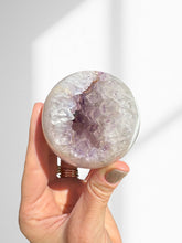Load image into Gallery viewer, Amethyst + Agate Druzy Sphere 10