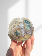Load image into Gallery viewer, Amethyst + Agate Druzy Sphere 11