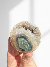 Load image into Gallery viewer, Amethyst + Agate Druzy Sphere 11