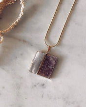 Load image into Gallery viewer, Selenite + Purple Mica Pendant