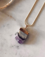 Load image into Gallery viewer, Amethyst Slice Pendant