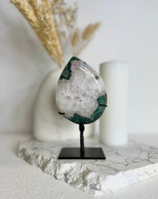 Load image into Gallery viewer, Clear Quartz + Agate Teardrop 06