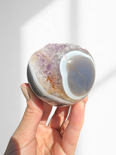 Load image into Gallery viewer, Amethyst + Agate Druzy Sphere 05
