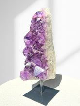 Load image into Gallery viewer, Amethyst Cluster on Brass Stand 01
