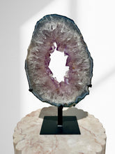 Load image into Gallery viewer, Large Amethyst Slice on Stand 09
