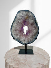 Load image into Gallery viewer, Large Amethyst Slice on Stand 12
