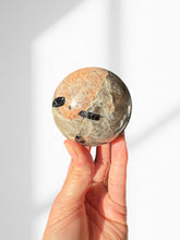 Load image into Gallery viewer, Black Tourmaline in Feldspar Sphere 04
