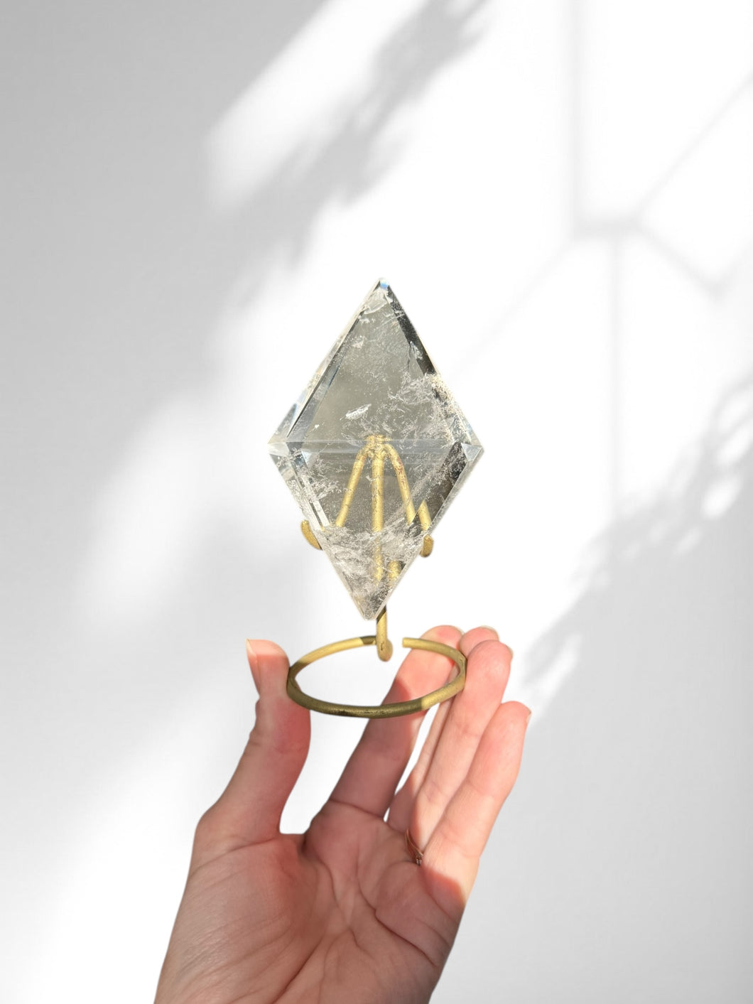 Clear Quartz Diamond on Stand 02