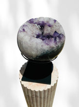 Load image into Gallery viewer, Large Amethyst Sphere on Stand 01
