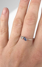Load image into Gallery viewer, Sapphire + Aquamarine Toi et Moi Ring
