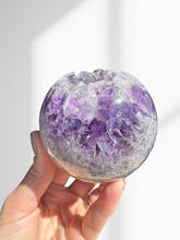 Load image into Gallery viewer, Amethyst + Agate Druzy Sphere 08
