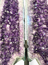 Load image into Gallery viewer, Amethyst Angel Wings Geode Pair on stand | 58kg
