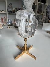 Load image into Gallery viewer, Clear Quartz Sculpture on Stand
