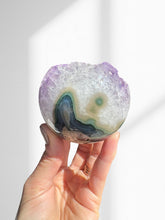 Load image into Gallery viewer, Amethyst + Agate Druzy Sphere 09
