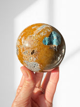 Load image into Gallery viewer, Calcite with Blue Apatite Sphere 06
