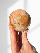 Load image into Gallery viewer, Calcite with Blue Apatite Sphere 04
