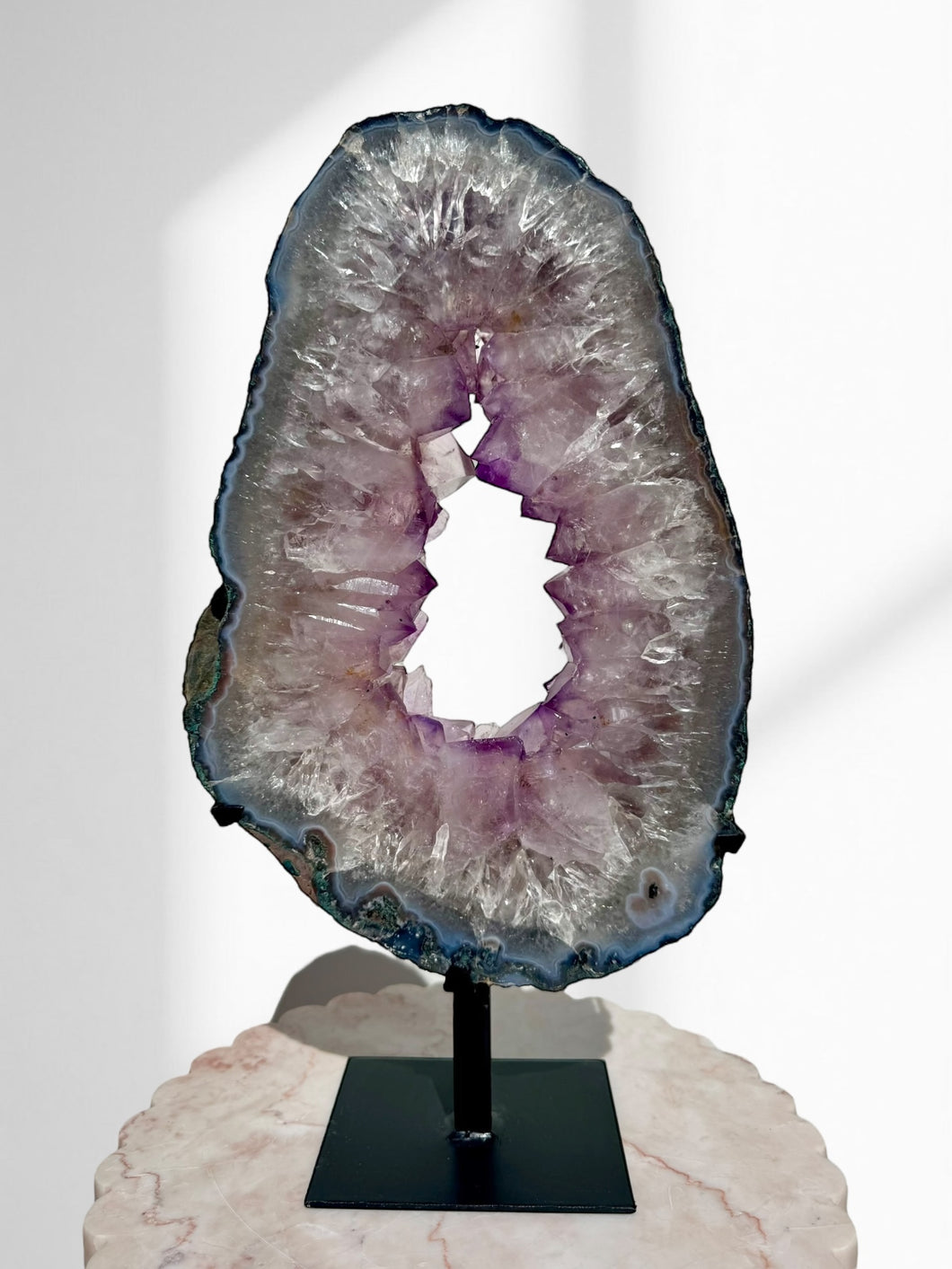 Large Amethyst Slice on Stand 11