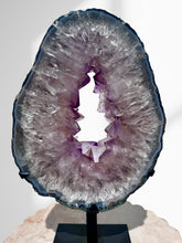 Load image into Gallery viewer, Large Amethyst Slice on Stand 13

