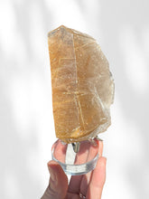 Load image into Gallery viewer, Golden Rutilated Quartz Cluster on stand 05
