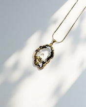 Load image into Gallery viewer, Clear Quartz + Agate Slice Pendant

