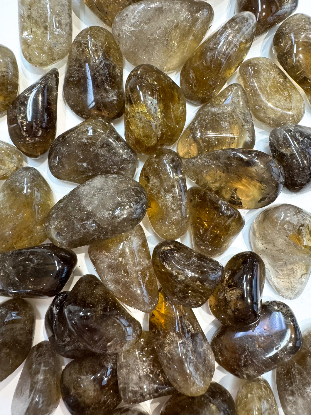 Dark Citrine Tumblestone | small
