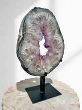 Load image into Gallery viewer, Large Amethyst Slice on Stand 14
