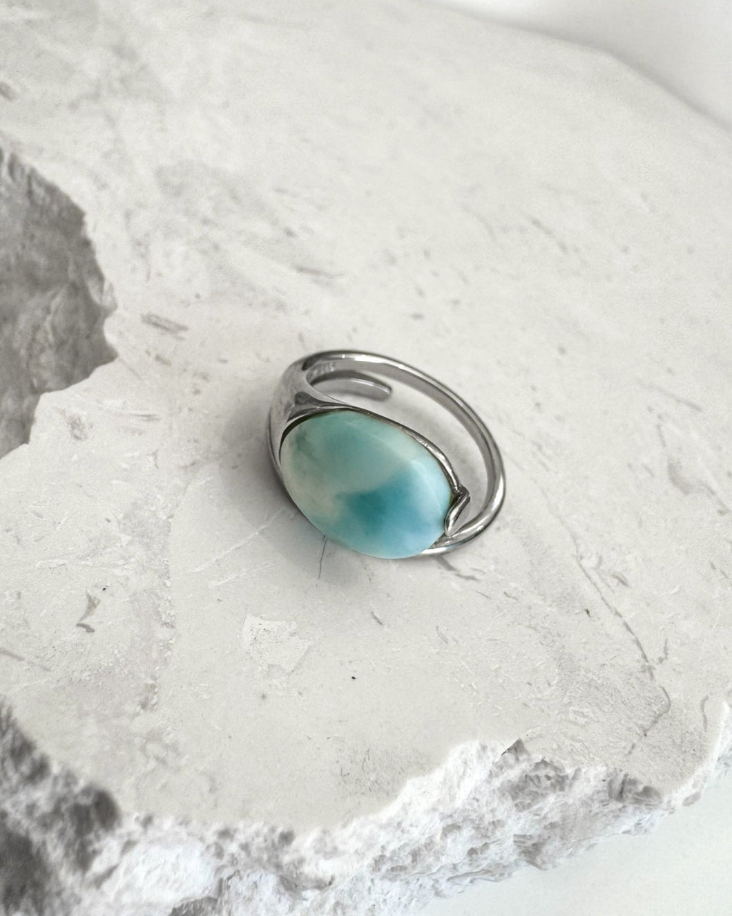 Larimar Ring | Sterling Silver