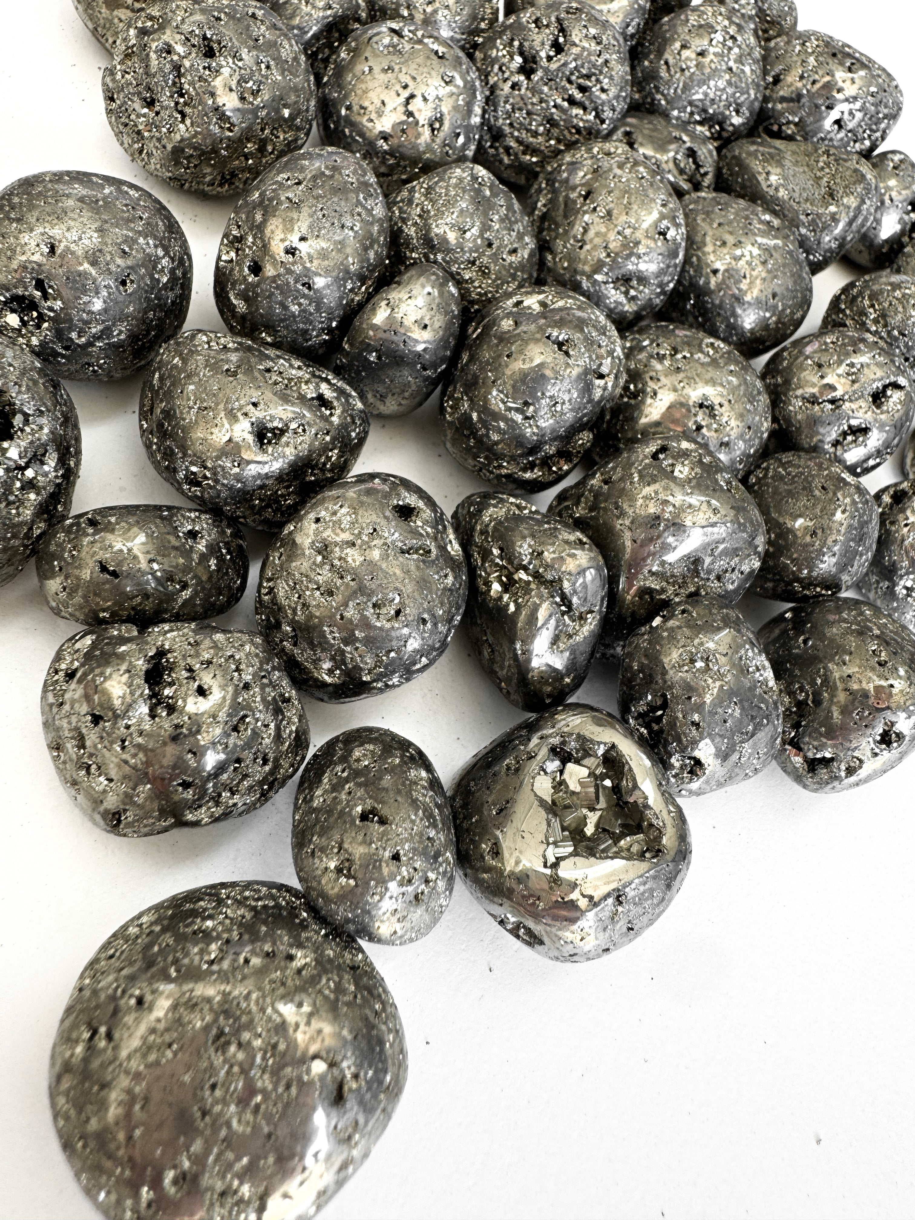 Pyrite Tumblestone – Geode + Gem