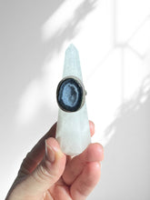 Load image into Gallery viewer, Baby Geode Blue Agate Ring | Sterling Silver
